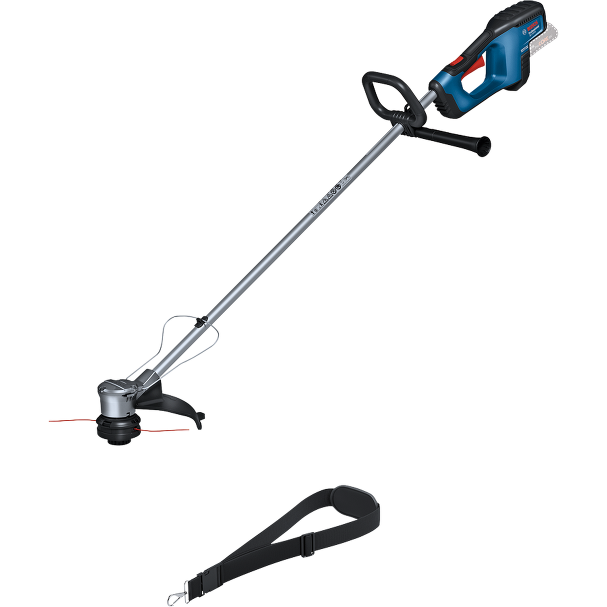 Bosch Professional Cordless Grass Trimmer GRT 18V-33 (18V, 33cm cut, 2.4mm line, Pro-Tap, Brushless, Anti-Tangle, 3.5kg excl. batt)