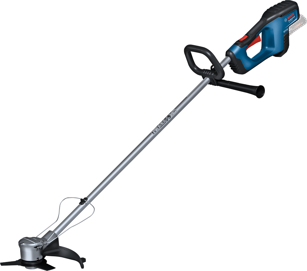 Bosch Professional 18V System Cordless Brushcutter GFR 18V-23 (Brushless motor, 23cm metal blade, 33cm Pro-Tap spool, Anti-Tangle feature, incl. 1x metal blade, 1x Pro-Tap spool, shoulder strap)