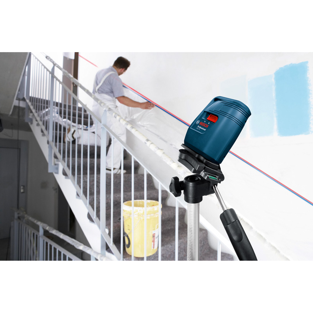 Bosch Professional Line Laser GLL 3X (3-line laser, Horizontal and 2 vertical lines, Easy to use for precise alignment)