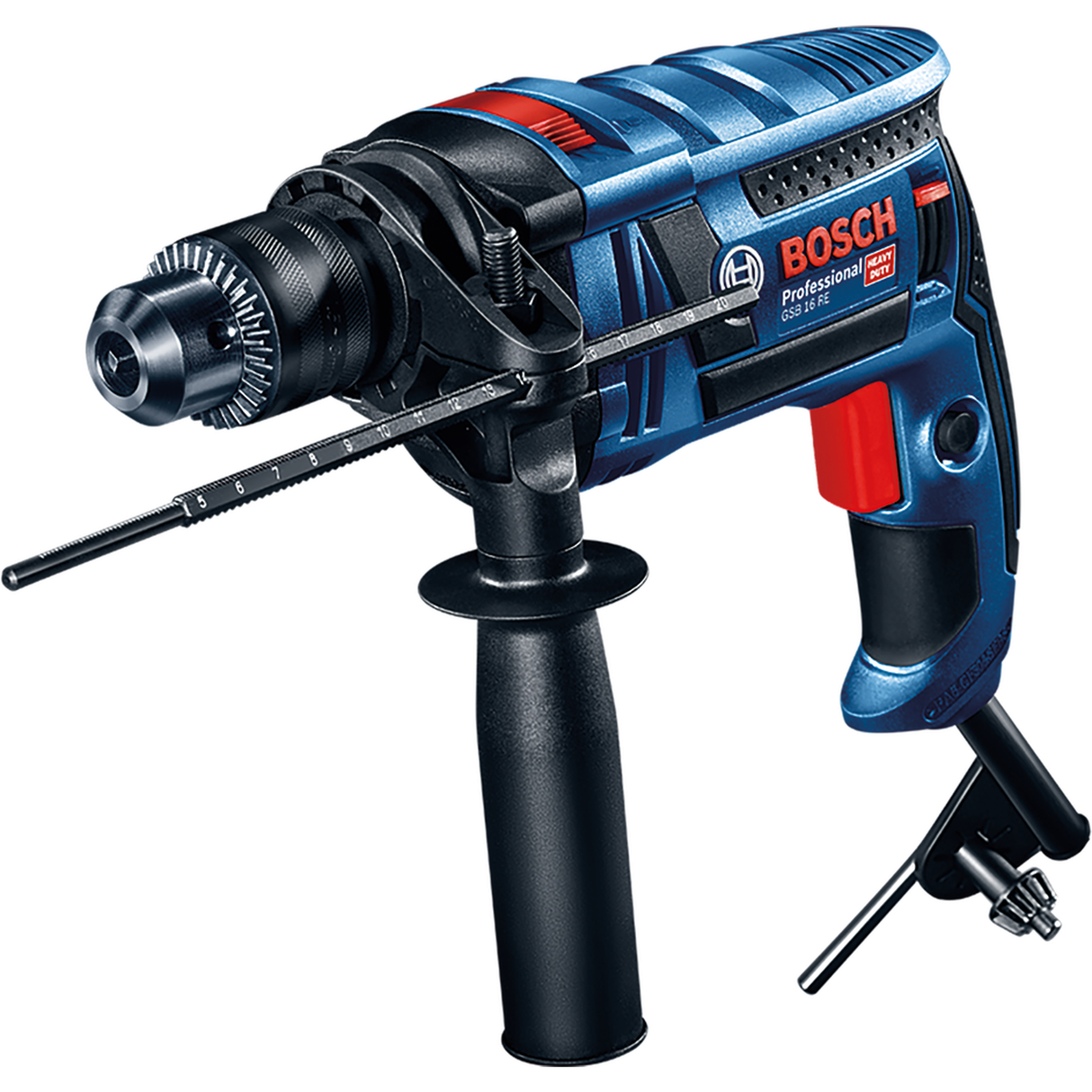 Bosch Professional Impact Drill GSB 16 RE (750W motor, Robust design, For demanding drilling and impact drilling tasks)