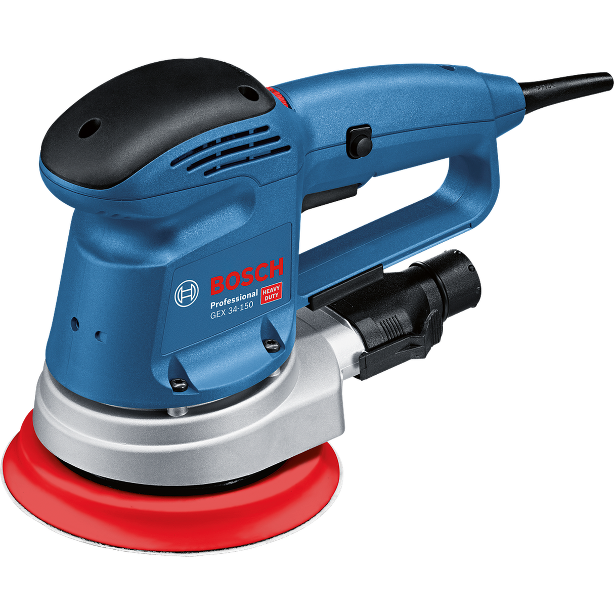 Bosch Professional Random Orbit Sander GEX 34-150 AE (340W motor, 150mm pad, Variable speed, For versatile sanding)