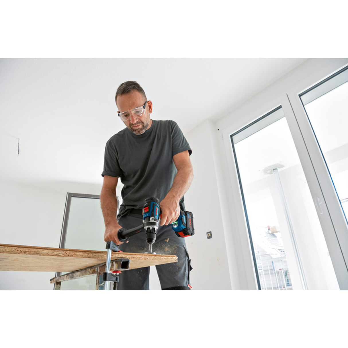 Bosch Professional 18V System Cordless Combi Drill GSB 18V-150 C (HEAVY DUTY, BITURBO Brushless motor, 150Nm torque, KickBack Control, without battery/ charger, Carton)
