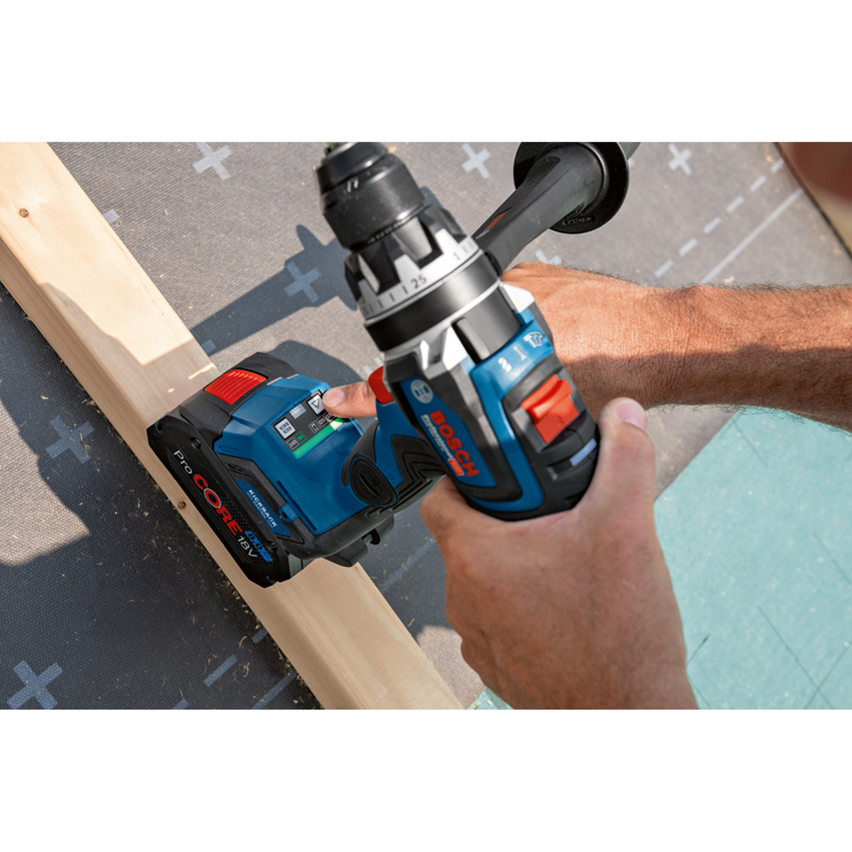Bosch Professional 18V System Cordless Combi Drill GSB 18V-150 C (HEAVY DUTY, BITURBO Brushless motor, 150Nm torque, KickBack Control, without battery/ charger, Carton)