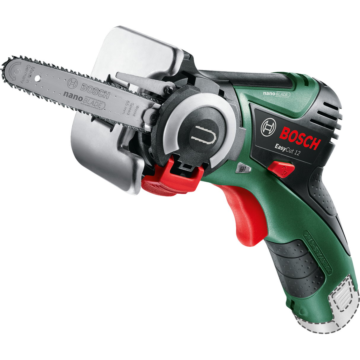 Bosch Cordless NanoBlade Saw EasyCut 12 (NanoBlade technology for vibration-free cutting, SDS for quick blade changes), incl. 1x nanoBLADE Wood Speed 65, 1x 12V 2.5Ah battery, charger, protective cap, case.