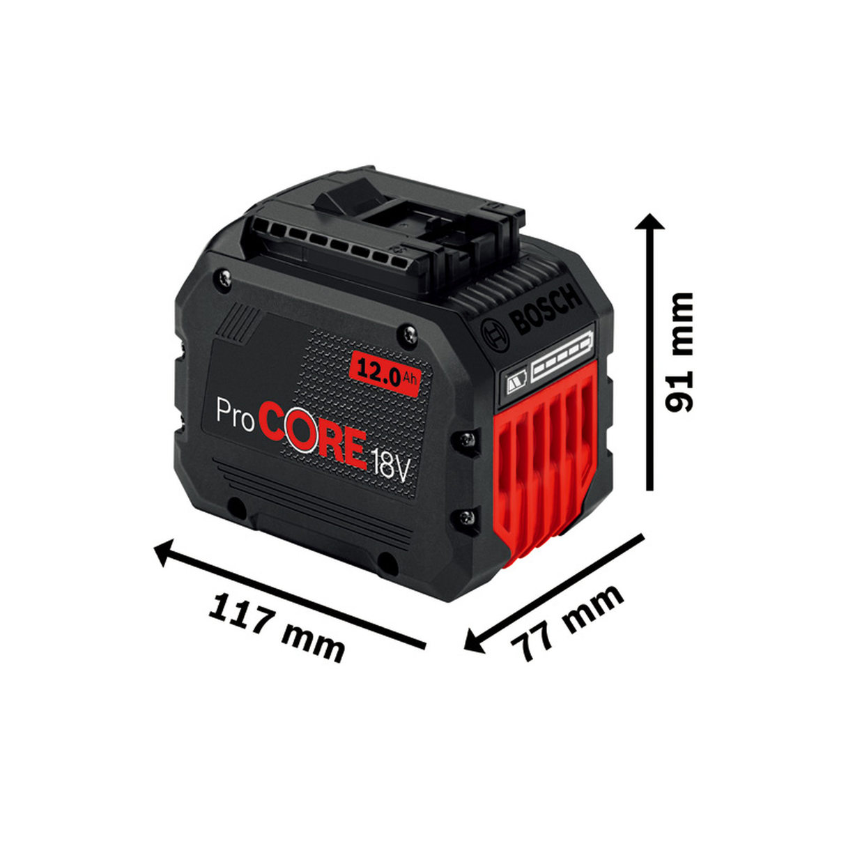 Bosch Professional 18V System ProCORE18V 12.0Ah Battery (Maximum power and runtime for extreme applications)