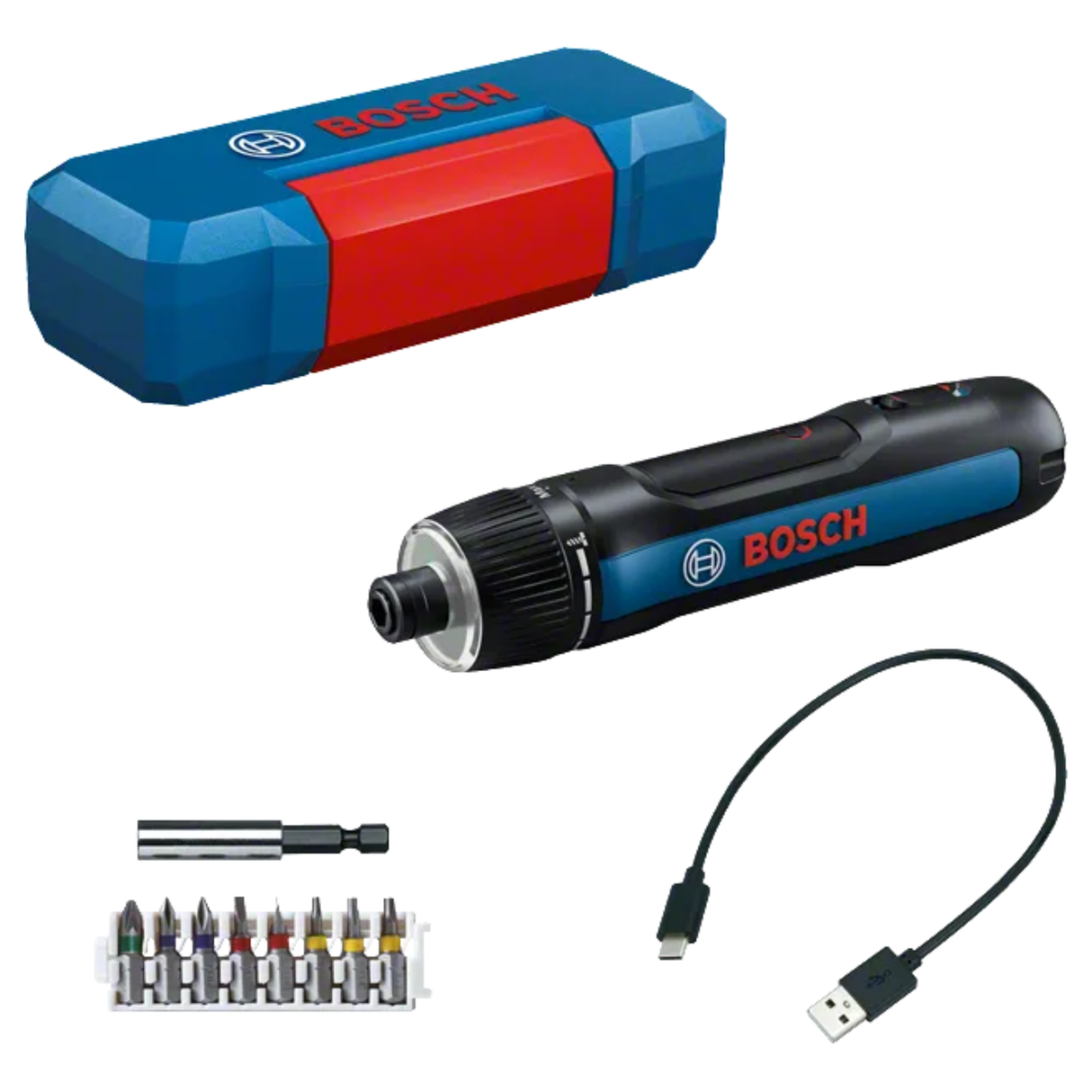Bosch GO 3 - Kit (8 pcs Screwbits, Extender; Case)