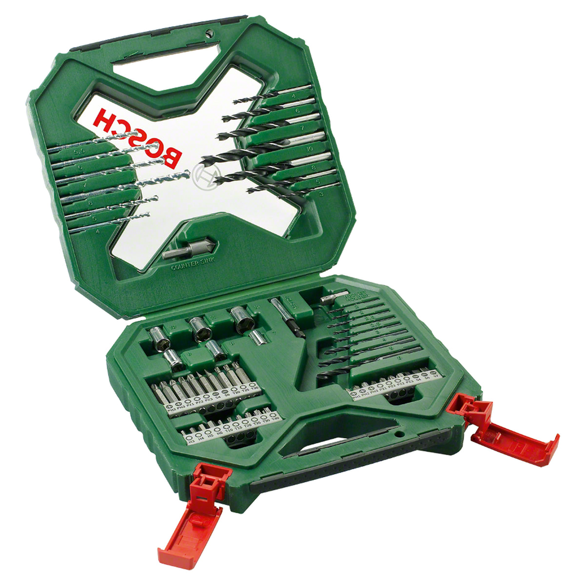 Bosch X-Line Classic 60-Piece Drilling & Screwdriving Set (for wood, metal, masonry, incl. storage case)