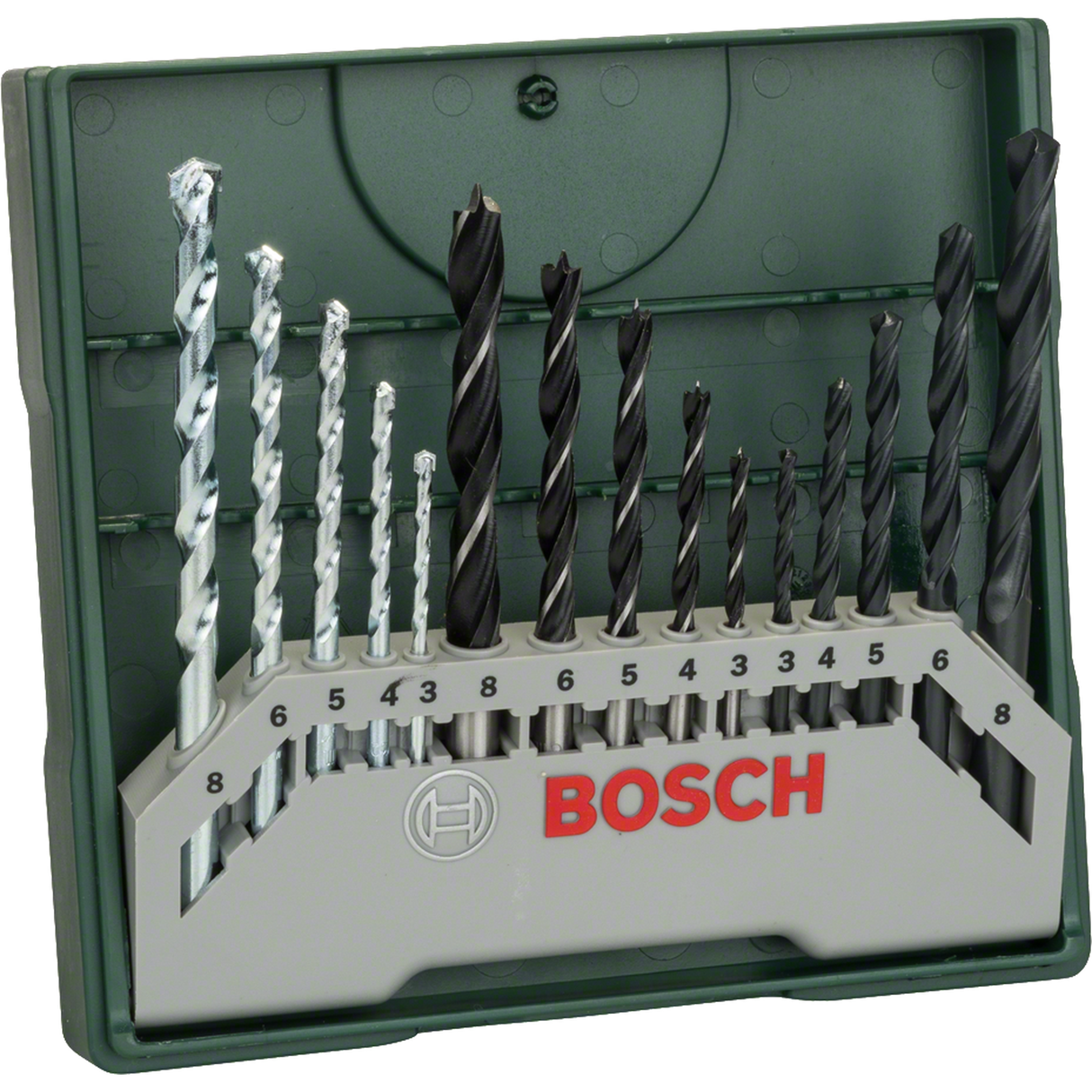 Bosch X-Line Mini 15-Piece Set (Twist Drills, Screwdriving bits, for various materials, incl. storage case)