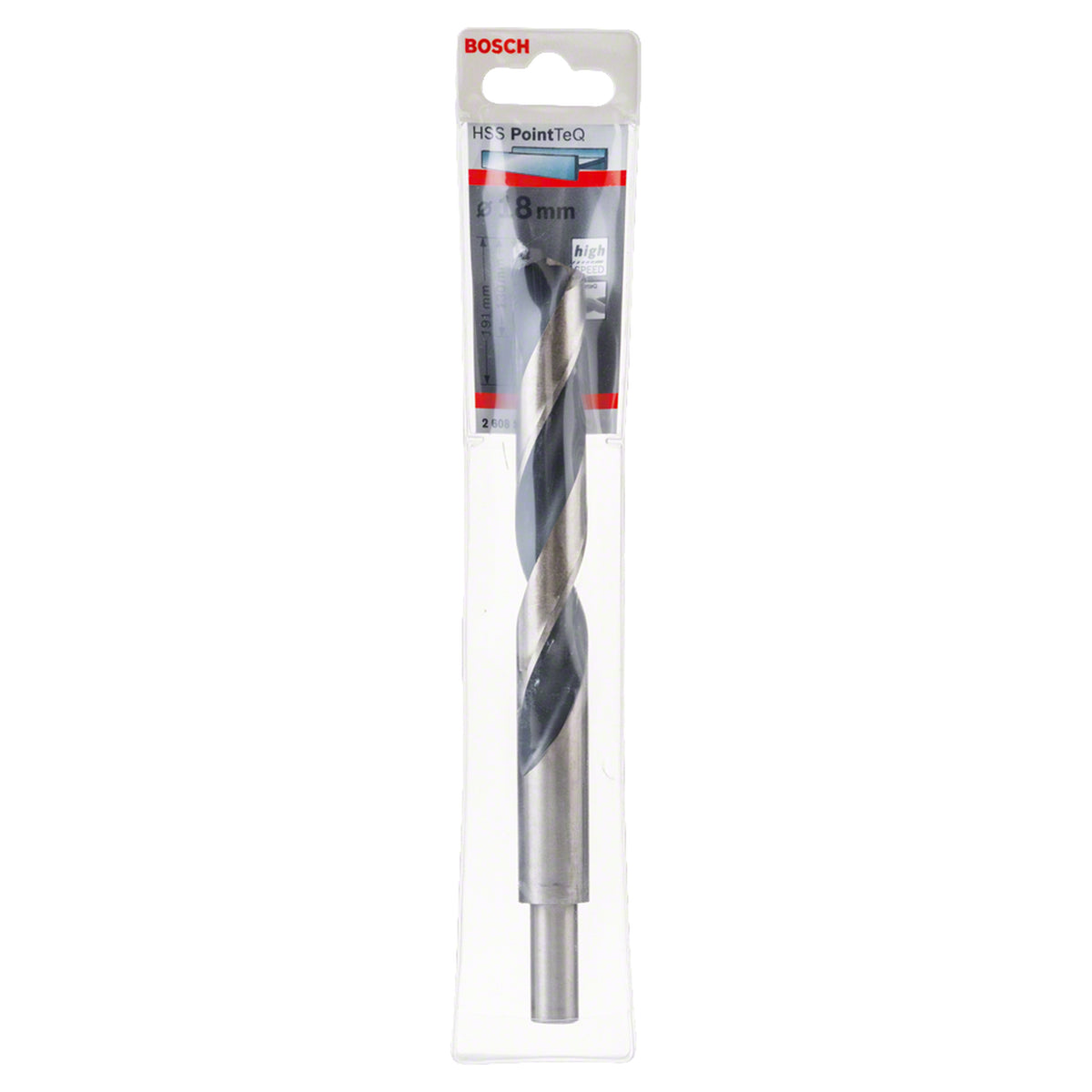 Bosch HSS PointTeQ Metal Twist Drill Bit (18x130x191mm, Reduced shank, For fast metal drilling)