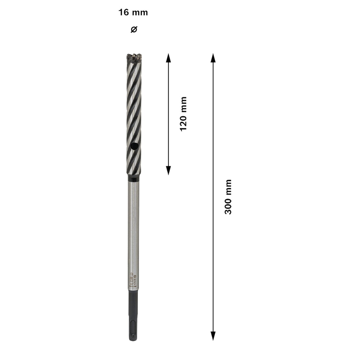 Bosch SDS Max-7 Drill Bit 52x400x520mm (for high-performance drilling in concrete and reinforced concrete, active centring tip for effective drilling in concrete), compatible with SDS Max rotary hammers.