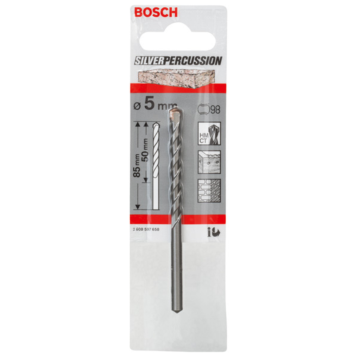 Bosch CYL-3 Carbide-Tipped Drill Bit (5x50x85mm, For concrete/masonry)
