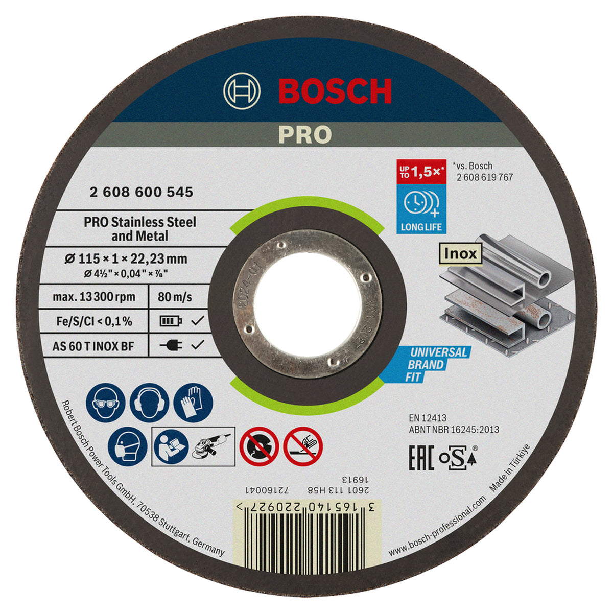 Cutting Disc Expert for Inox Rapido 115x1x22.23mm