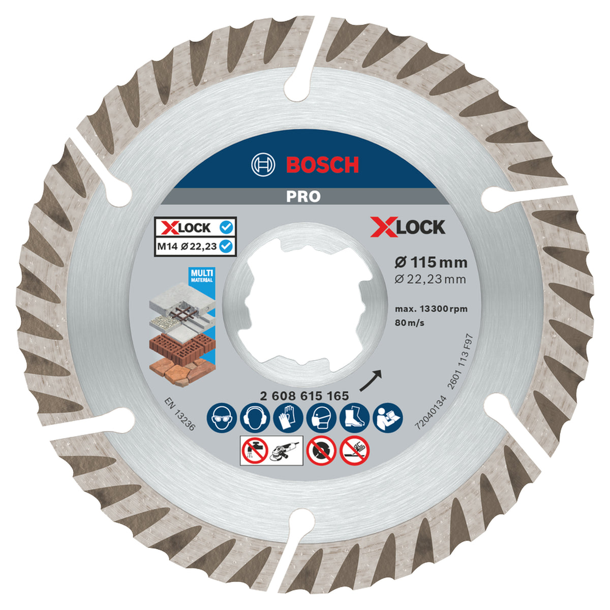 X-LOCK Diamond Cutting Disc Standard for Universal 115x22.23x1.6x10mm