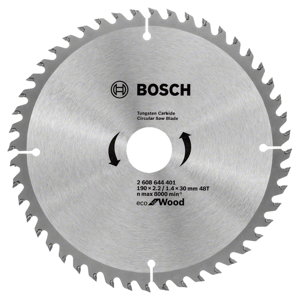 Bosch Circular Saw Blade ECO Wood (190x30mm, 48 teeth, Cost-effective for wood cutting)