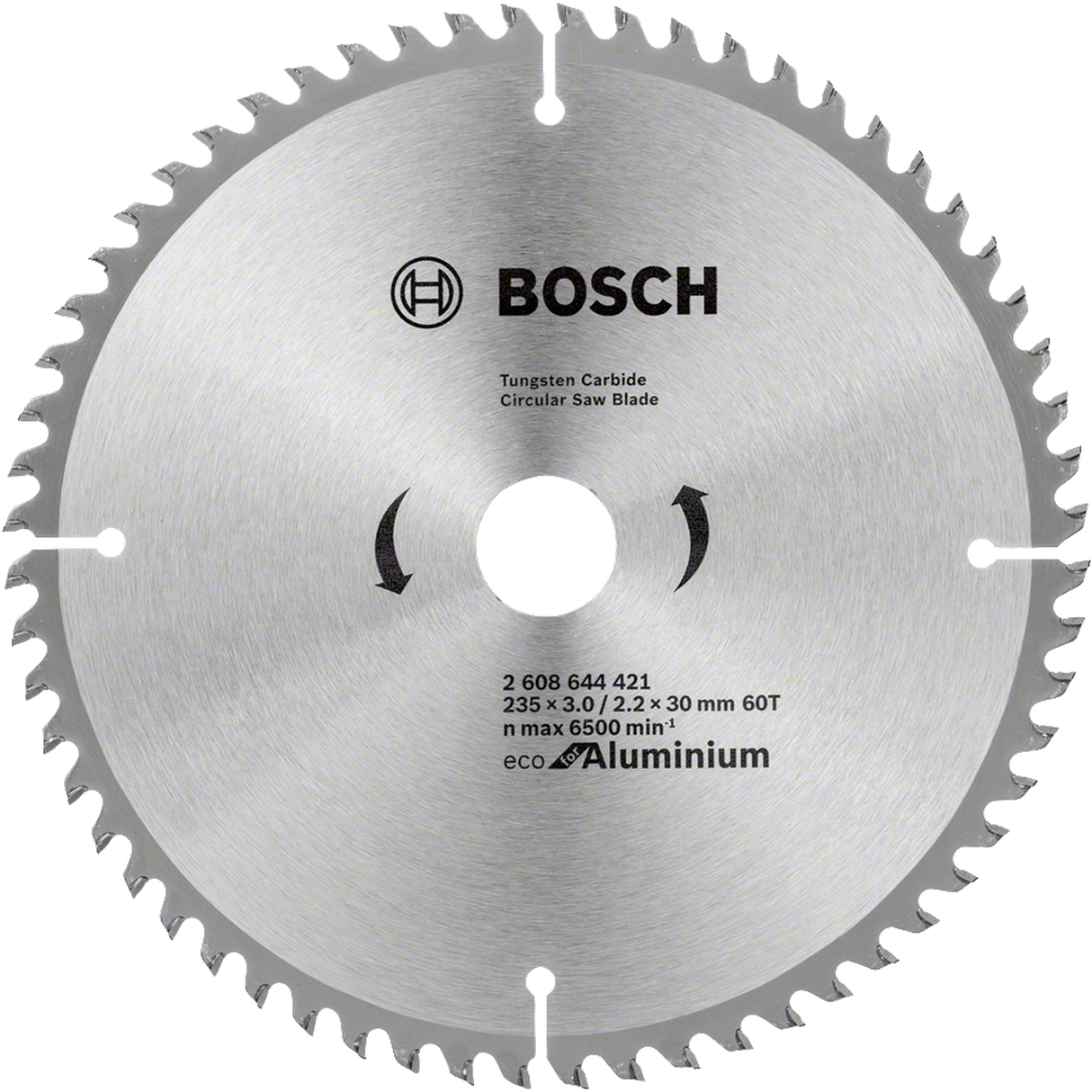 Bosch Professional Eco for Aluminium Circular Saw Blade 235x30-60 (Outer diameter 235mm, Bore 30mm, 60 Teeth, TCG, incl. 1x Saw blade)