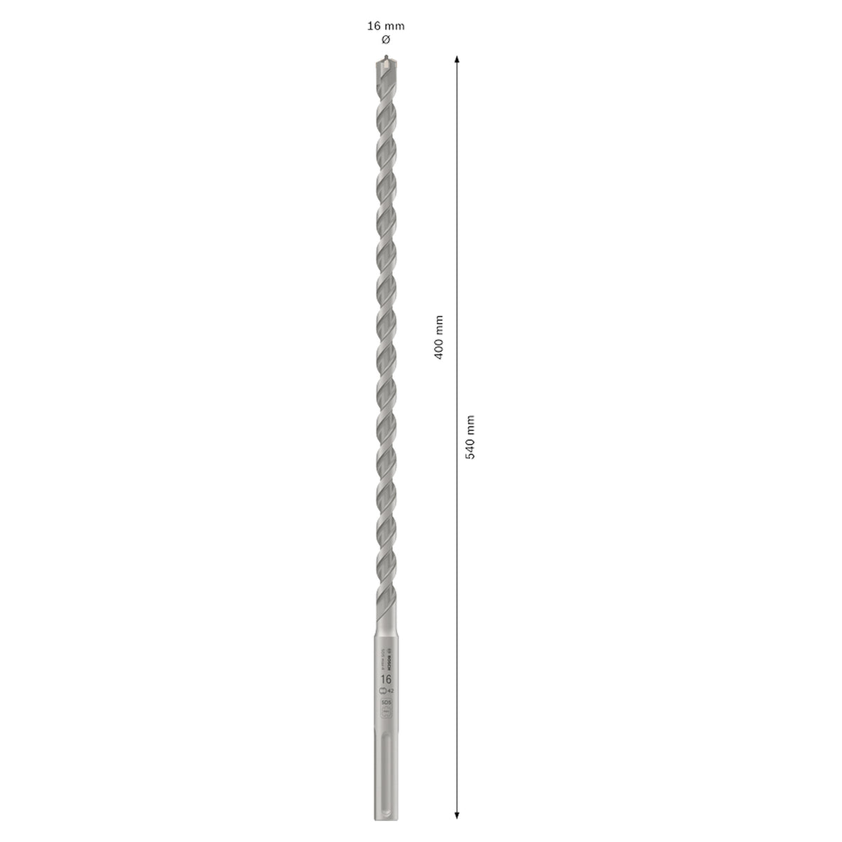 Bosch SDS Max-4 Hammer Drill Bit (16x540mm, For concrete and masonry, 4-cutter head)