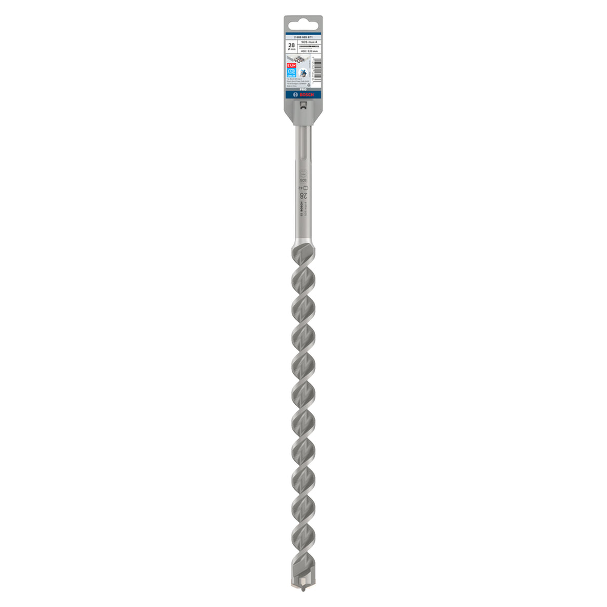 Bosch SDS Max-4 Hammer Drill Bit (28x520mm, For concrete and masonry, 4-cutter head)