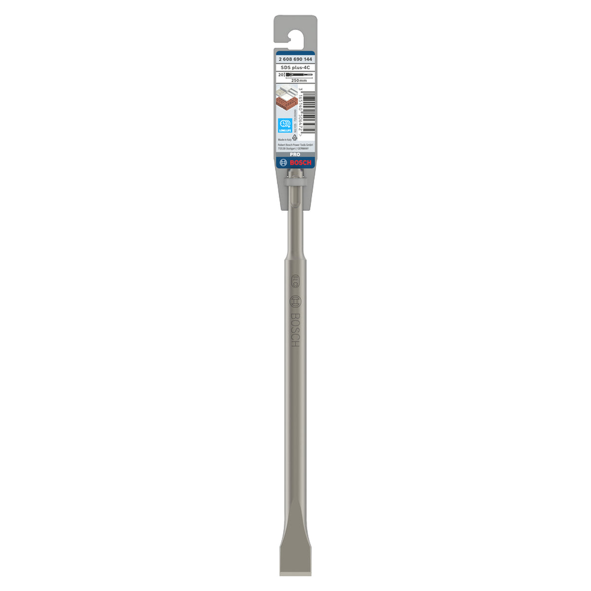 Bosch SDS Plus Flat Chisel (250x20mm, For general concrete demolition)