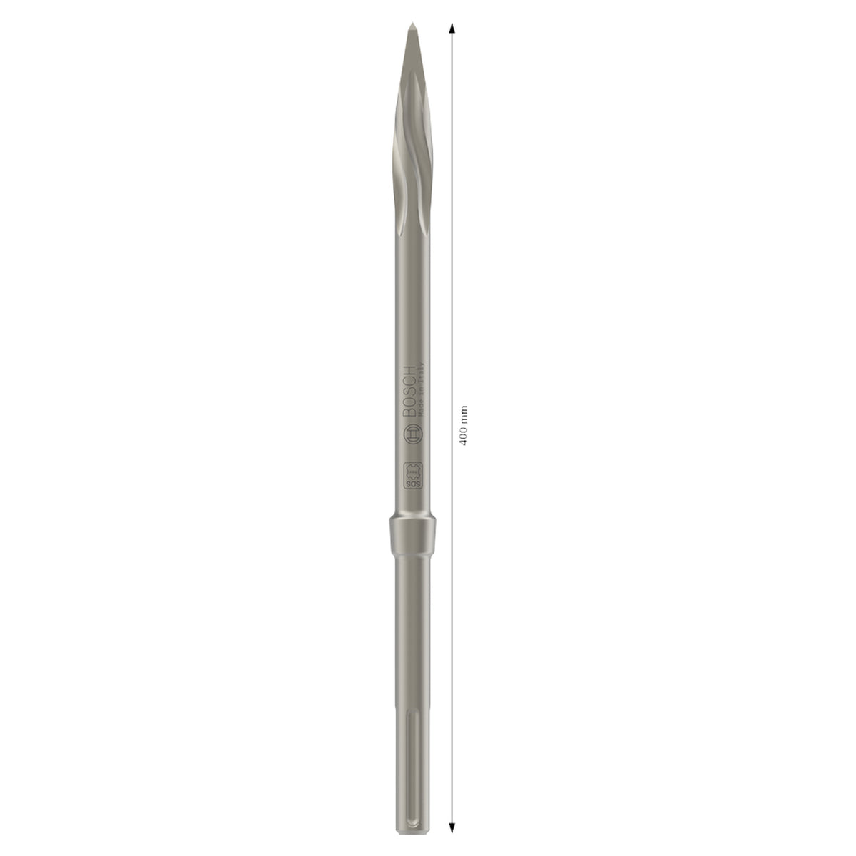 Bosch SDS Max Pointed Chisel (400mm, Self-sharpening, For concrete demolition)