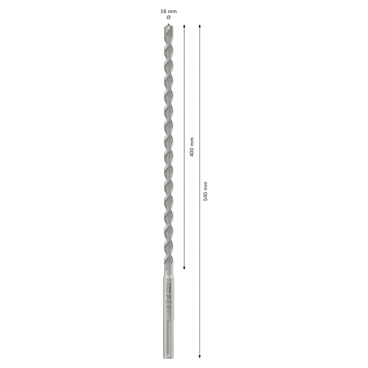 Bosch SDS max-4 Hammer Drill Bit (16x400/540mm, For concrete and masonry, 4-cutter head)