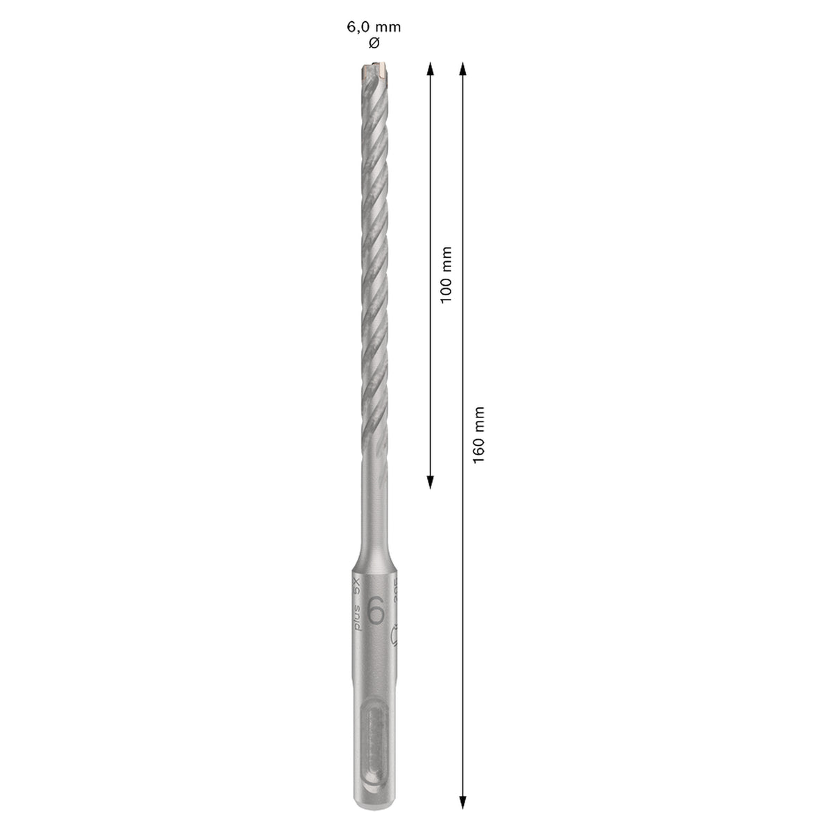 PRO SDS plus-5X Hammer Drill Bit, 6x100x160 mm
