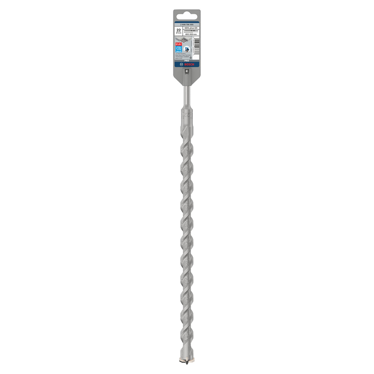 Bosch SDS-Plus-5X Hammer Drill Bit (22x400/450mm, For reinforced concrete and masonry)