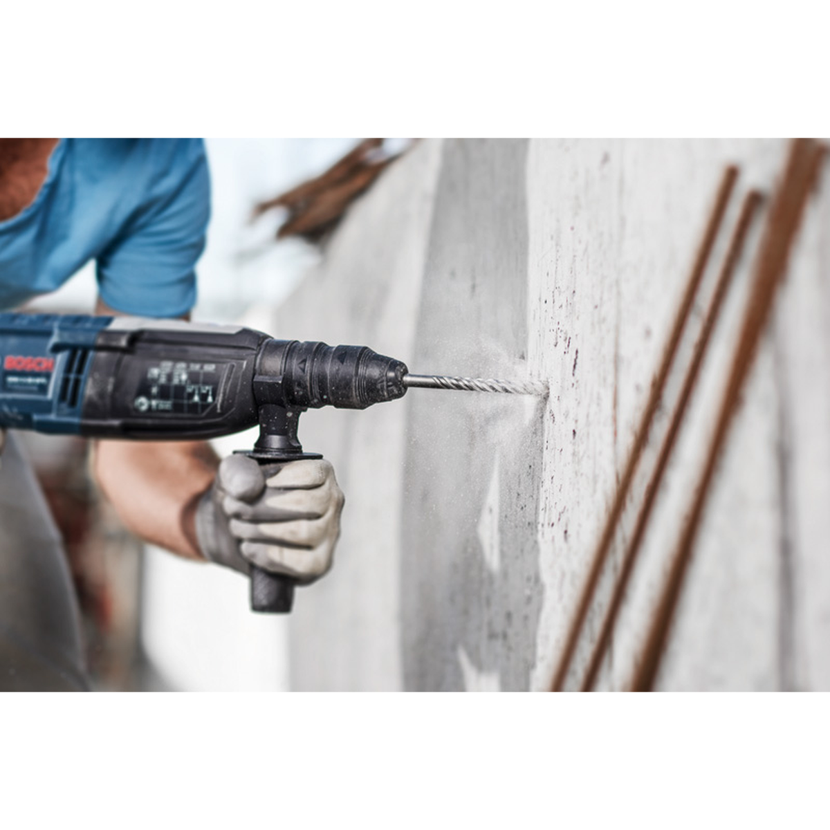 Bosch SDS-Plus-5X Hammer Drill Bit (10x50/110mm, For reinforced concrete and masonry)