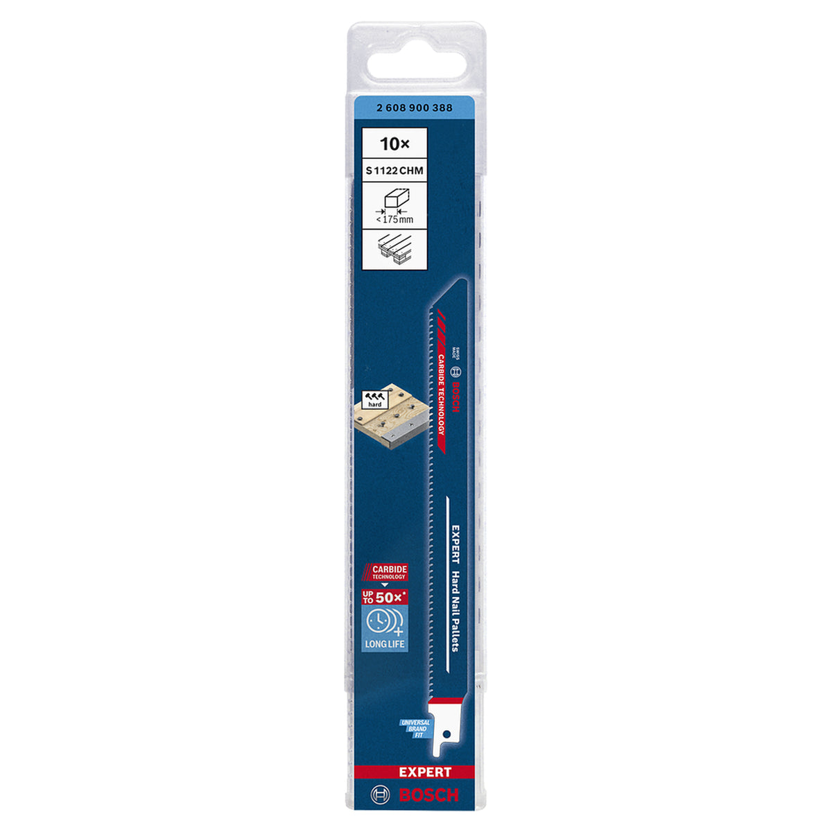 Bosch EXPERT ‘Hard Nail Pallets’ S1122CHM Reciprocating Saw Blades (10-Pack)