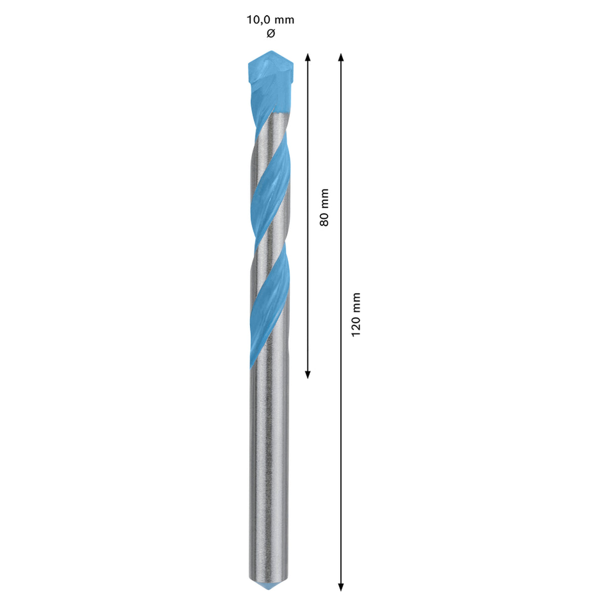 CYL-9 MultiConstruction Drill Bit, 10x80x120