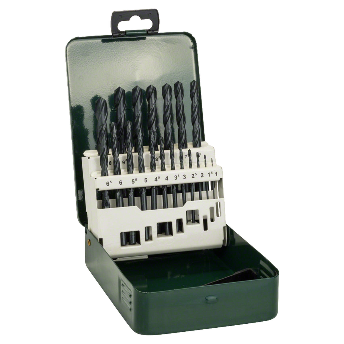 Bosch HSS-R Metal Drill Bit Set (1-10mm, 19-piece, For general drilling in metal)