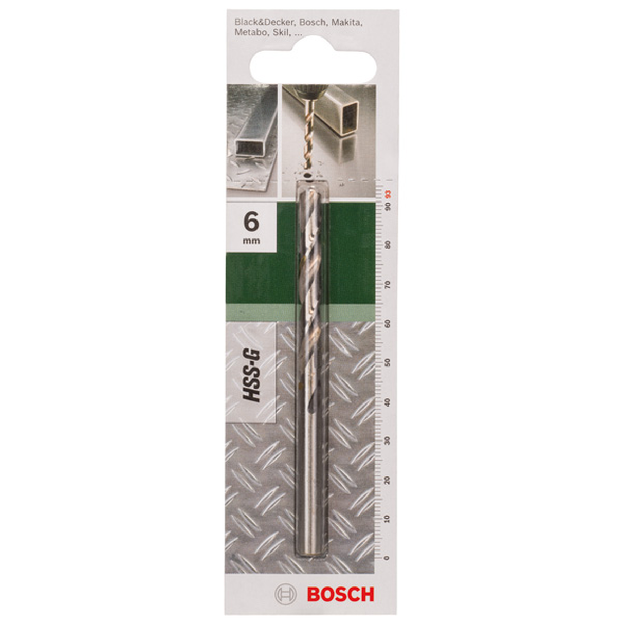 Metal Drill Bit HSS-G 6x57x93mm Bosch HSS PointTeq twist drill bit set