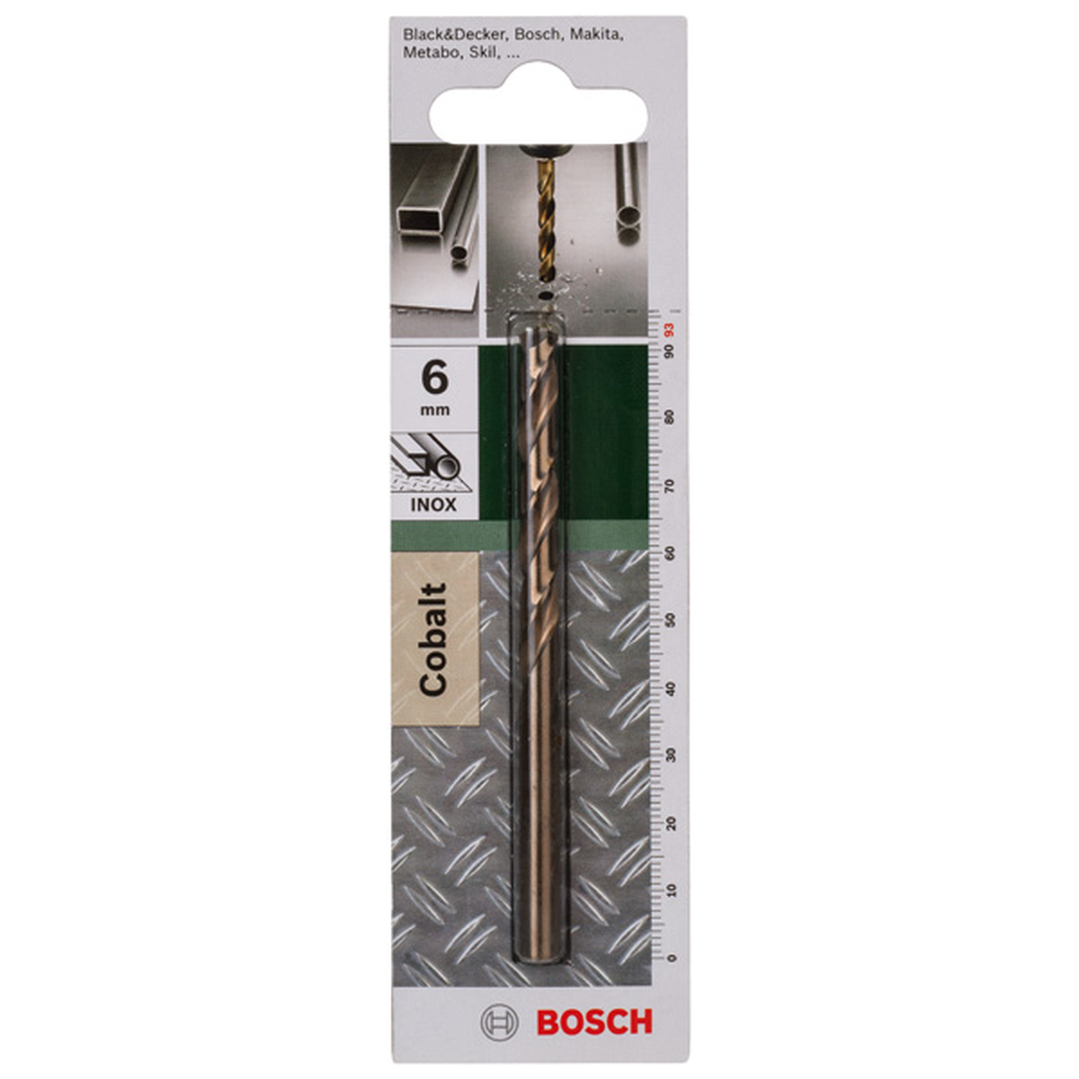 Bosch HSS-CO Metal Drill Bit (6x57x93mm, For drilling in tough metals like stainless steel)