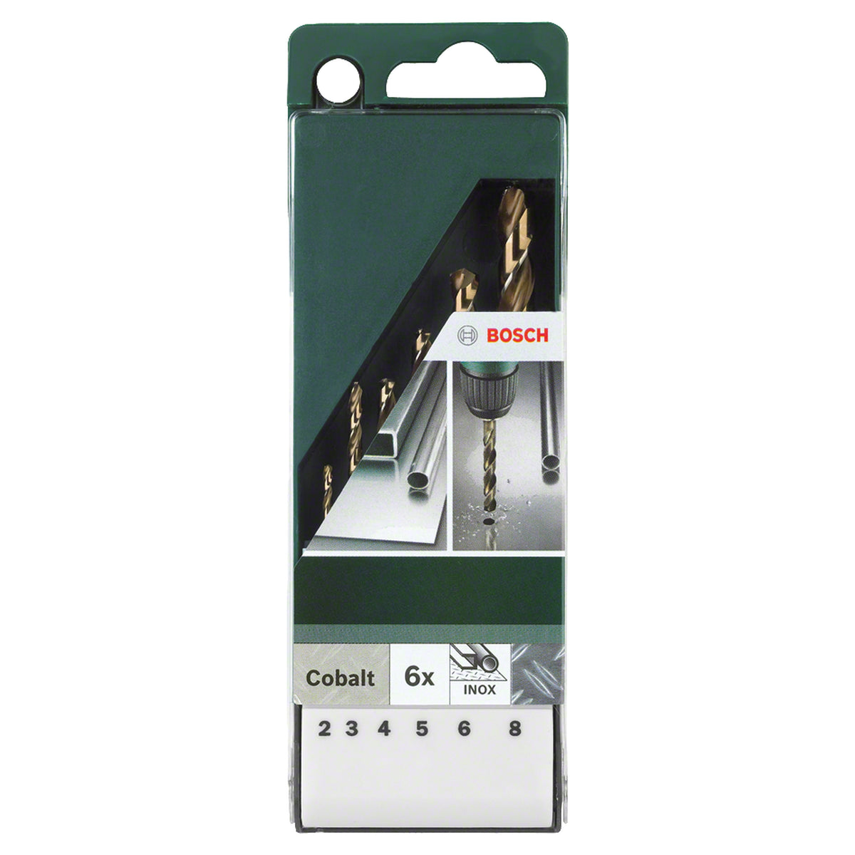 Bosch HSS-CO Metal Drill Bit Set (2-8mm, 6-piece, For drilling in tough metals like stainless steel)