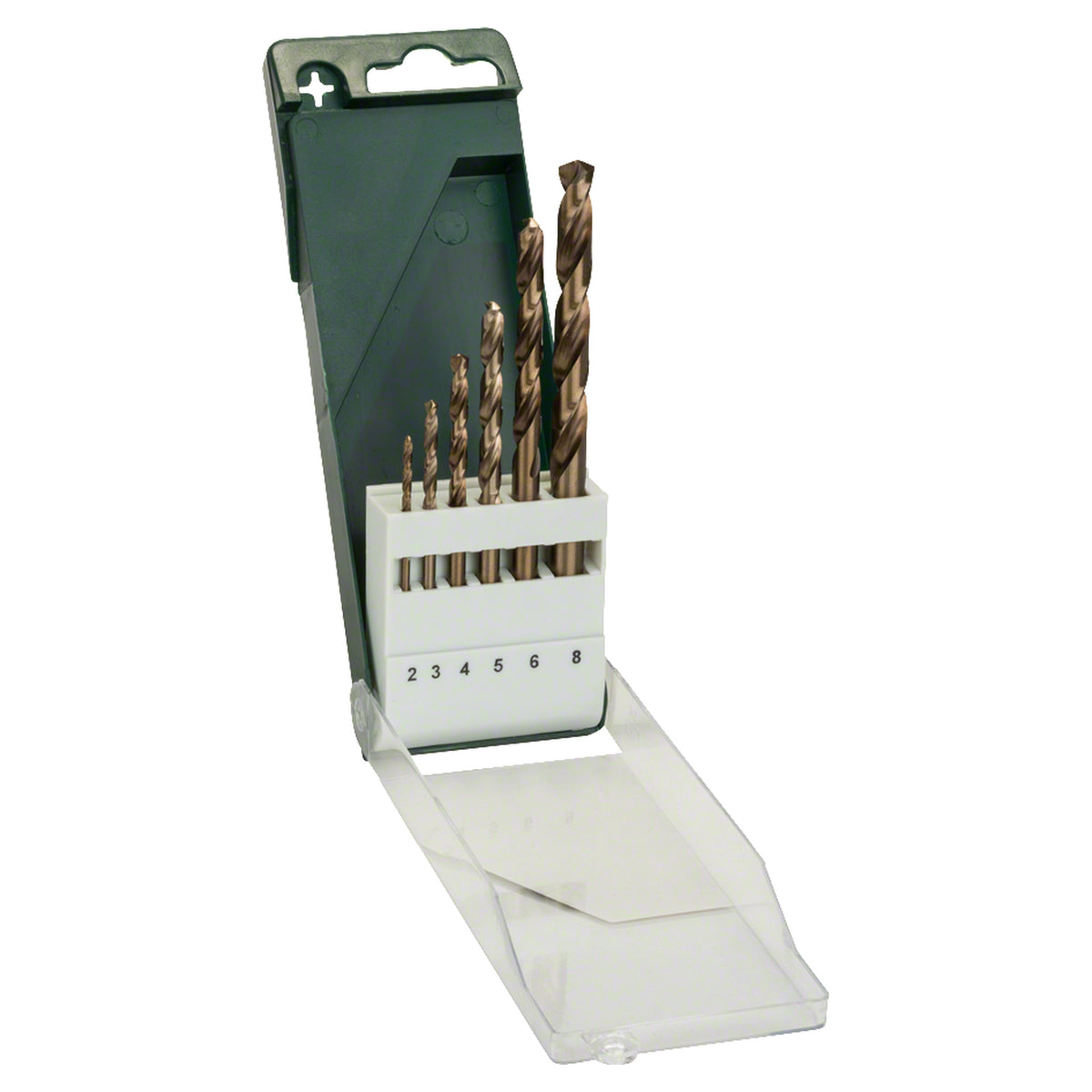 Bosch HSS-CO Metal Drill Bit Set (2-8mm, 6-piece, For drilling in tough metals like stainless steel)