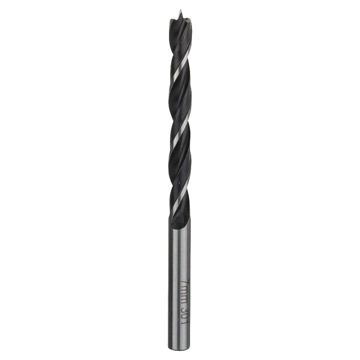 Bosch Brad Point Drill Bit 7x100mm (for precise and splinter-free drilling in softwood and hardwood, features a centring tip for accurate starts), compatible with rotary drills.