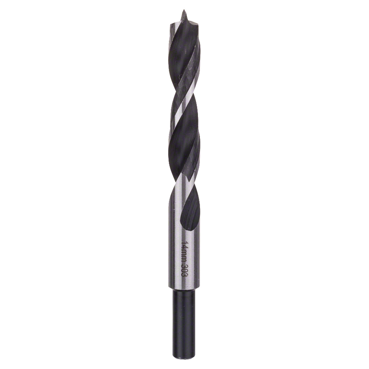 Bosch Brad Point Drill Bit 14x150mm (for precise and splinter-free drilling in softwood and hardwood, features a centring tip for accurate starts), compatible with rotary drills.