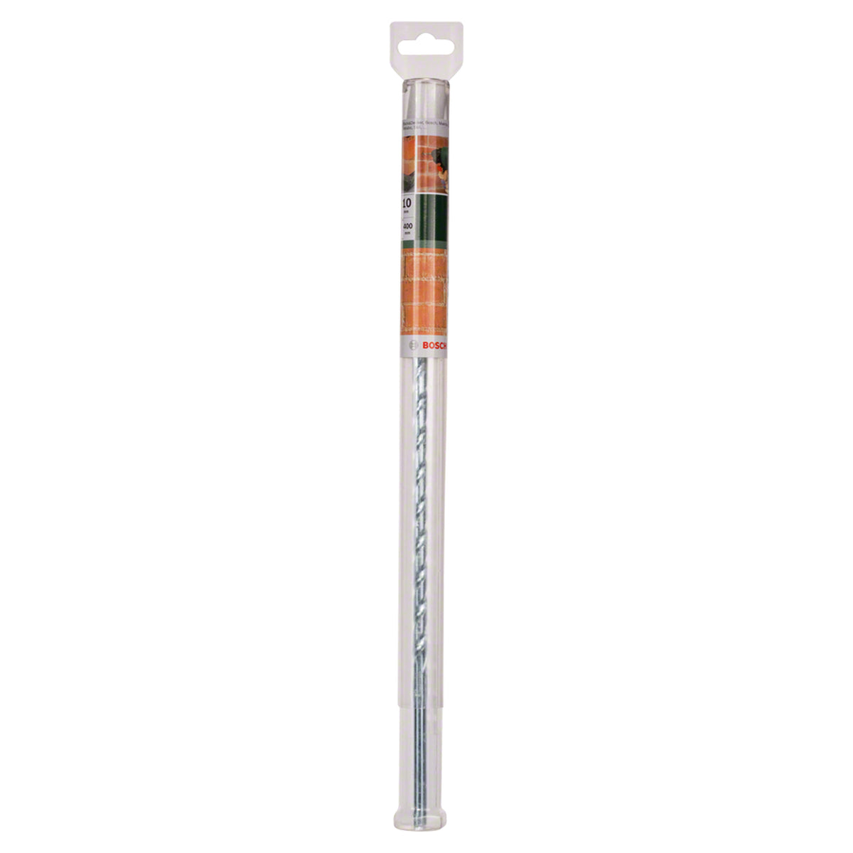 Bosch CYL-1 Masonry Drill Bit 10x350x400mm (for standard drilling in brick, stone, and concrete, robust carbide tip for reliable performance, extra-long for very deep holes), compatible with rotary and impact drills.