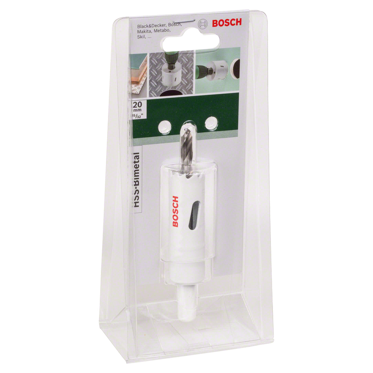 Bosch Hole Saw Bi-Metal HSS 20mm (bi-metal hole saw for general purpose drilling in wood, metal, and plastic).
