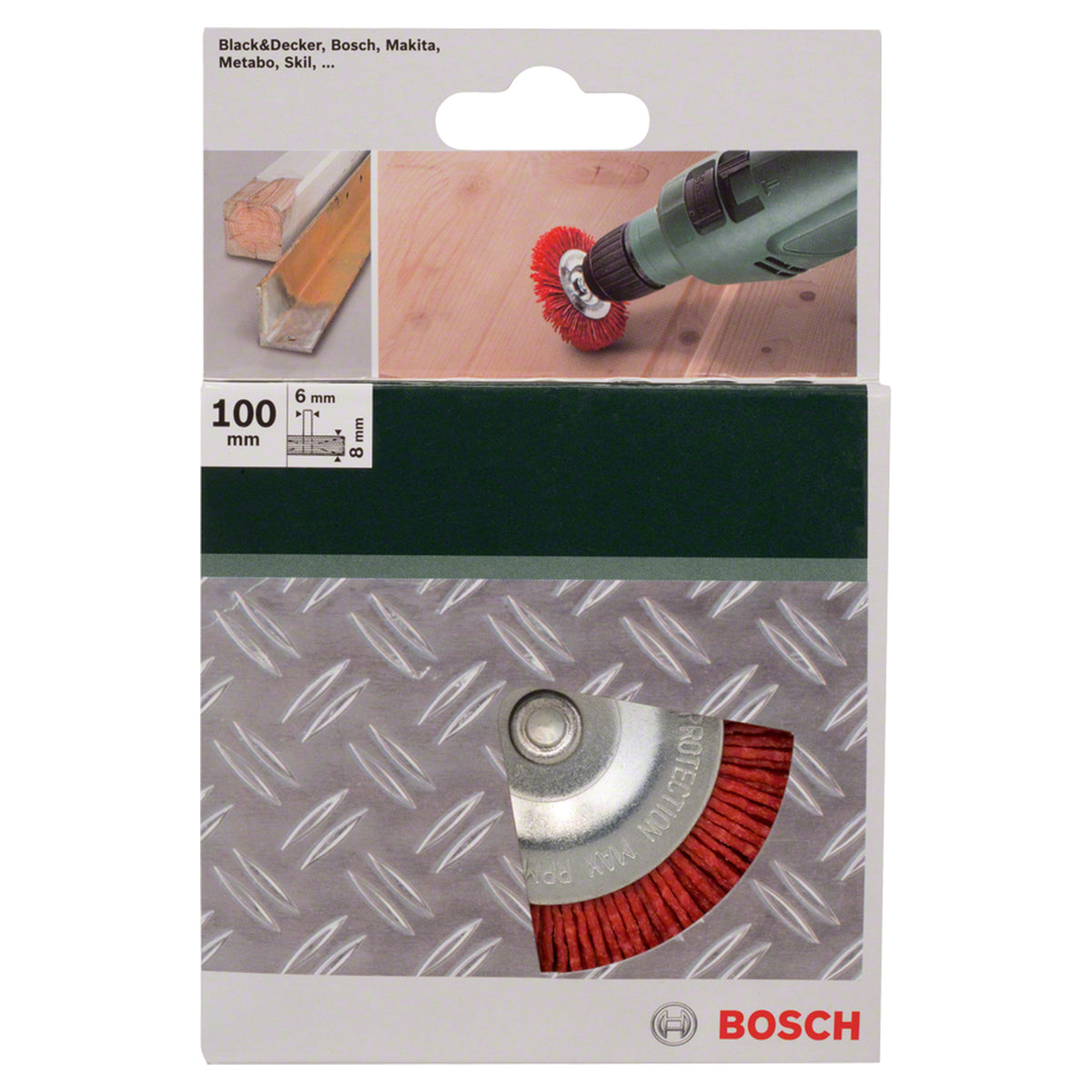 Wire Cup Brush Nylon Wire 6x100mm.