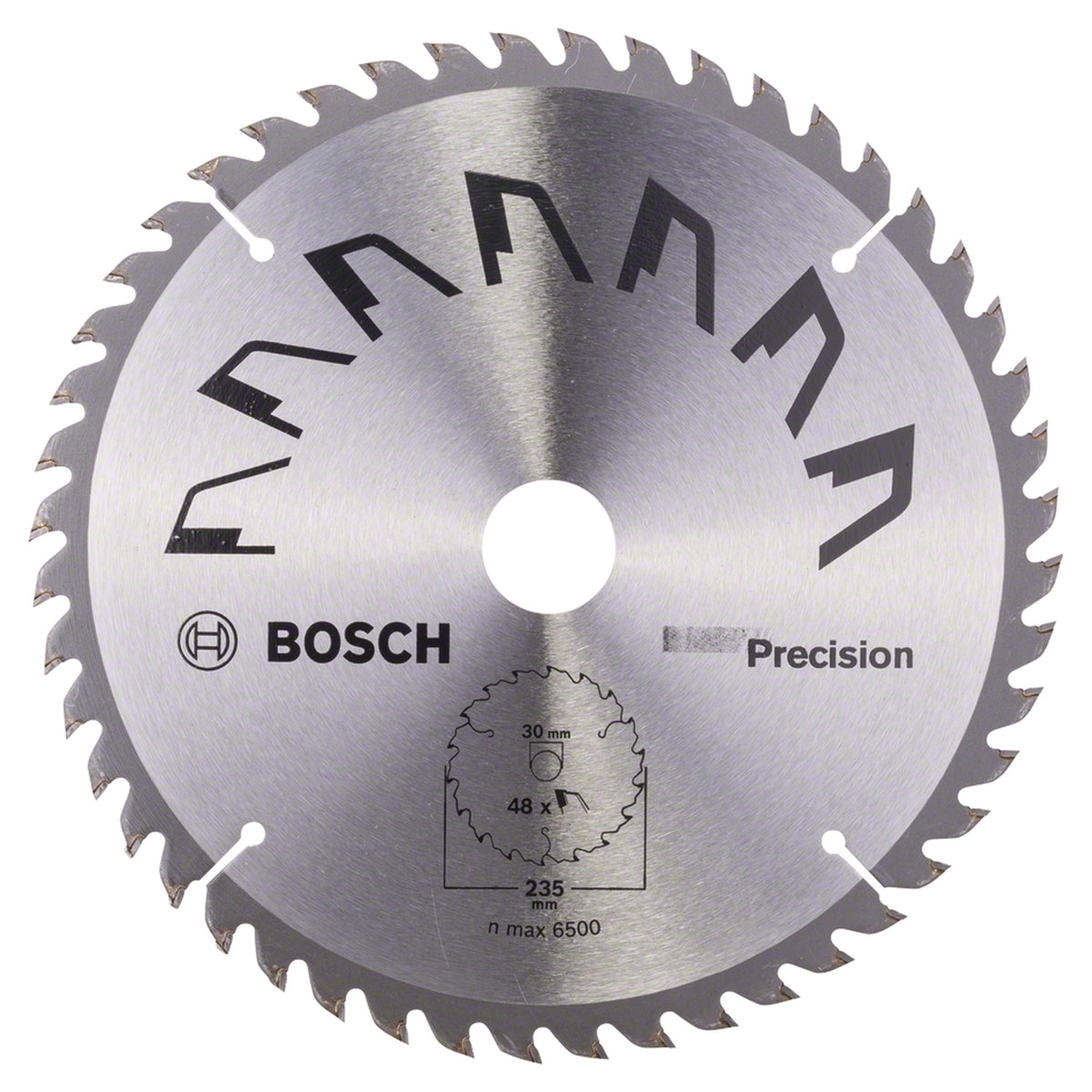 Bosch Precision Circular Saw Blade for Wood 235x30-48 (235mm diameter, 30mm bore, 48 Teeth, ATB, for clean cuts in wood, incl. 1x Saw blade)
