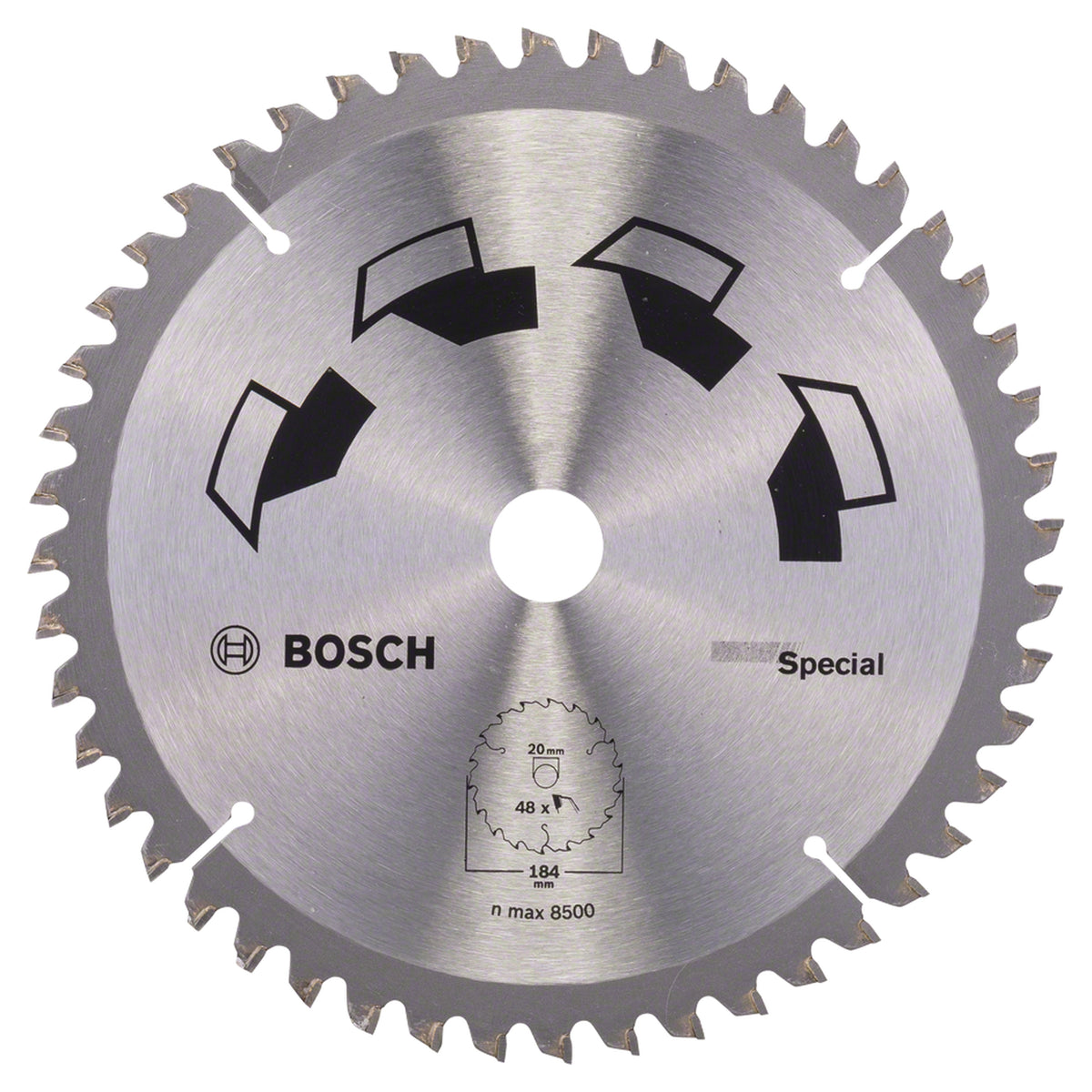 Bosch Professional CSB GS Multi-Material H Saw Blade 184x20-48 (184mm, 48 Teeth, HLTCG, for wood/alu/plastic, incl. 1x Saw blade)