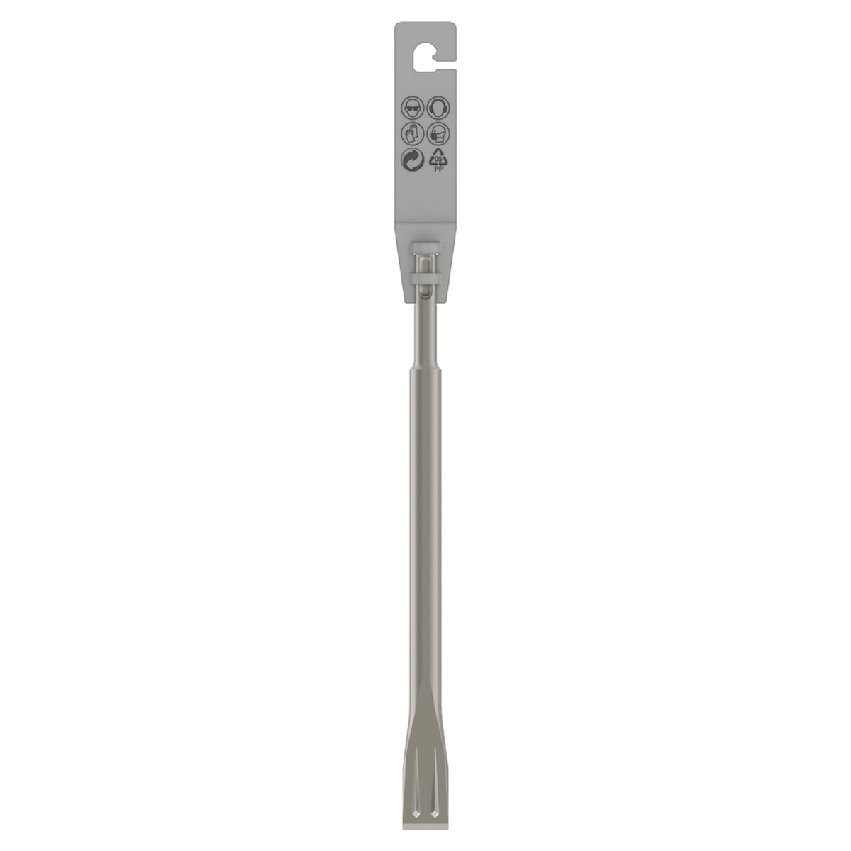 Bosch Flat Chisel SDS Plus 250x20mm (for standard chiselling applications in concrete and masonry, robust design for efficient material removal), compatible with SDS Plus hammer drills.