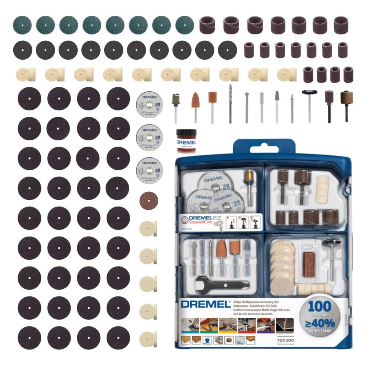 Dremel 100pcs multipurpose accessory set