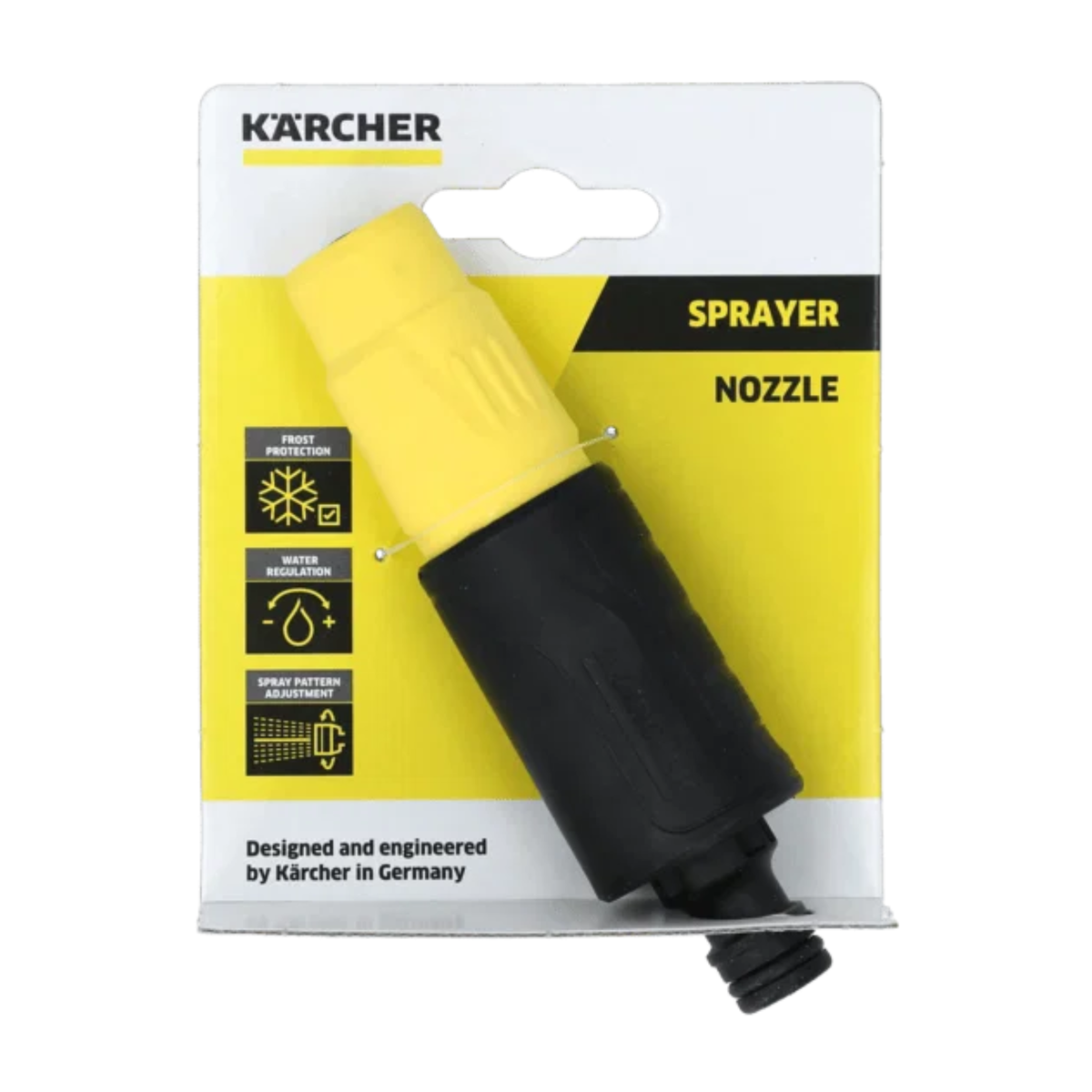Karcher 2.645-264.0 – Adjustable Garden Hose Spray Nozzle, 2 Spray Patterns