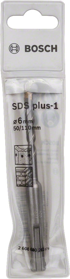 Bosch SDS-Plus-1 Hammer Drill Bit (6x50/110mm, For masonry and concrete)