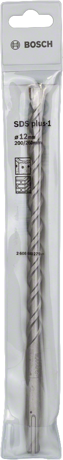 Bosch SDS-Plus-1 Hammer Drill Bit (12x200/260mm, For masonry and concrete)