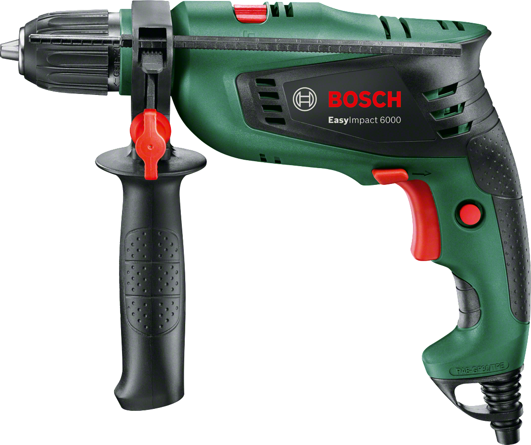 بوش دريل طرقي EasyImpact 600 (محرك 600 واط، للثقب السهل في البناء والخشب والمعدن، تصميم مدمج)