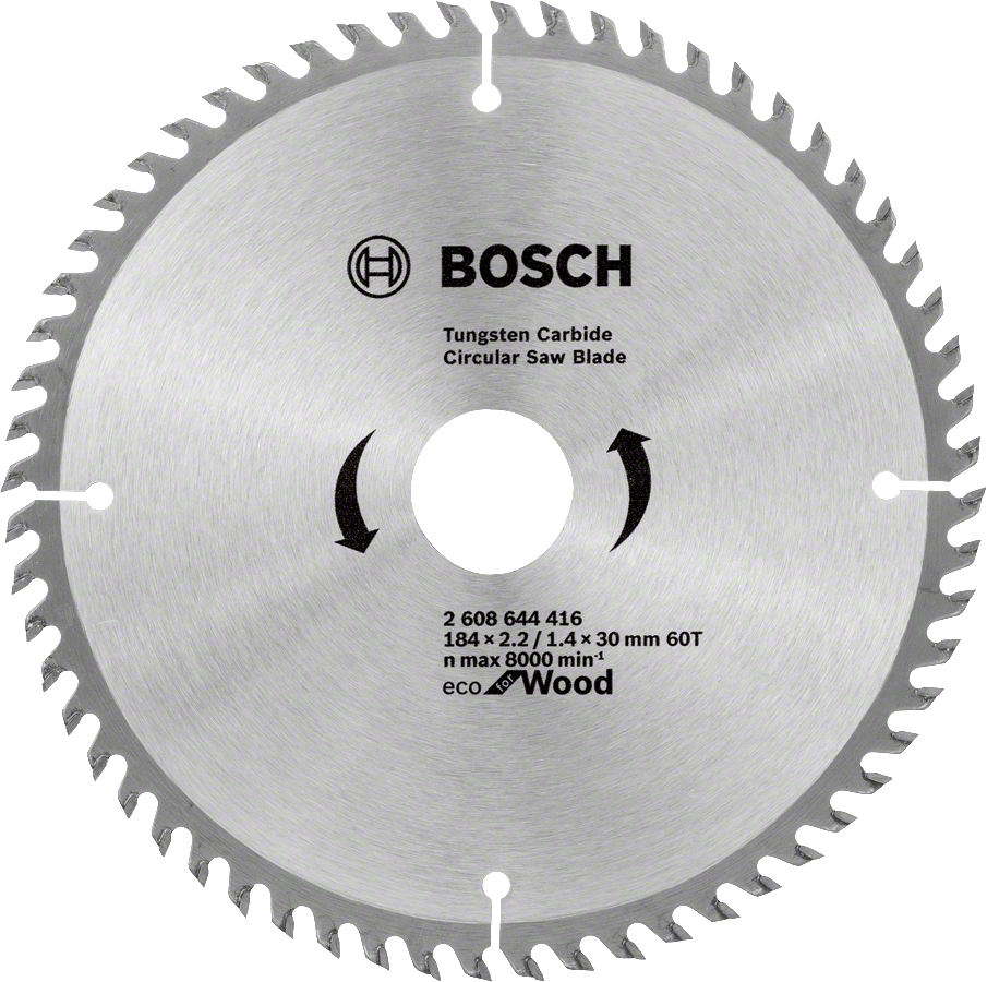 بوش قرص منشار دائري ECO للخشب (مقاس 184x2.2/1.4x30 ملم، 60 سن، فعال التكلفة لقطع الخشب)