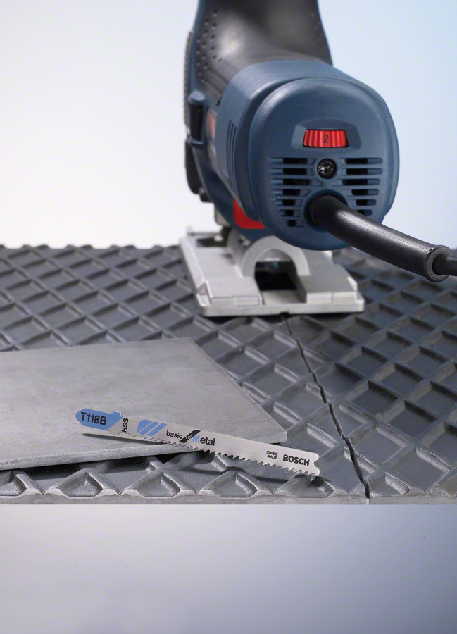 Bosch Jigsaw Blades T 118B Basic for Metal (92mm, 5-piece set, For straight cuts in metal)
