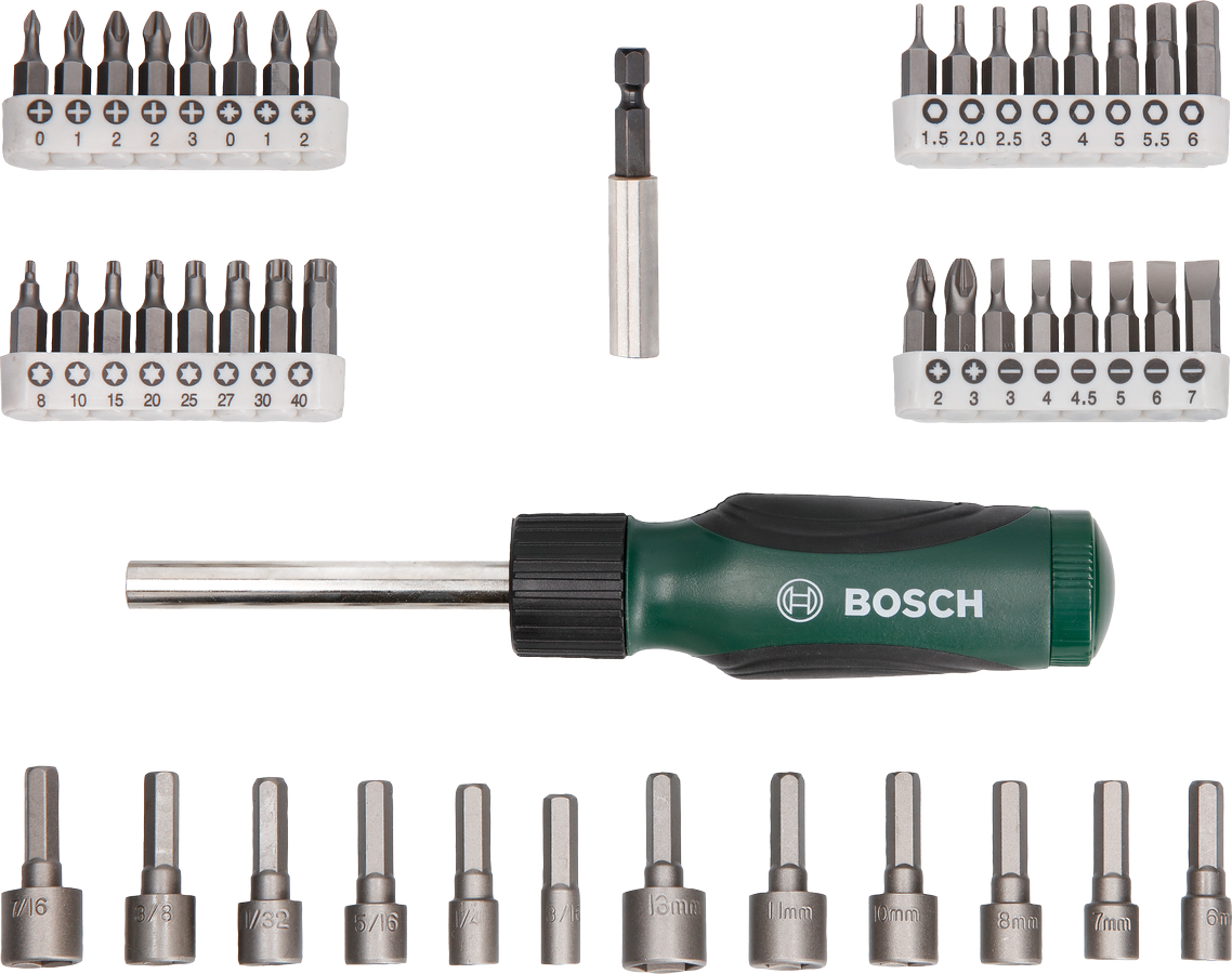Bosch 46-Piece Mixed Screwdriving Set (Assorted screwdriver bits and accessories for various screwdriving tasks)